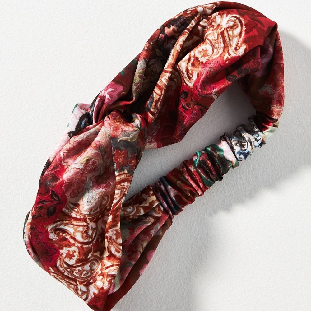 Anthropologie Floral Twist Stretch headband
